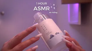 1 Hour ASMR • No Talking • First Person Skincare, Makeup, Haircare & Massage ( Layered Sounds)