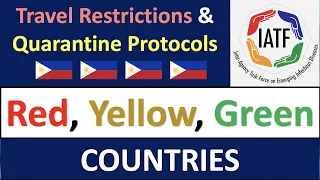 Green, Yellow, Red Countries - Explained | IATF Travel Restrictions and Quarantine Protocols 2021