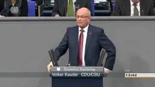 Volker Kauder in der Debatte zur Regierungserklärung