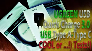 Зарядка и кабель UGREEN USB Quick Charge 3.0 USB Type A-Type C. Чё куда и зачем!)