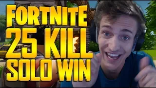 INSANE 25 Kill Solo Win - Fortnite Battle Royale Gameplay - Ninja