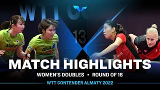 Miu Hirano/Hina Hayata vs Lily Zhang/Barbora Balazova | WD | WTT Contender Almaty 2022 (R16)