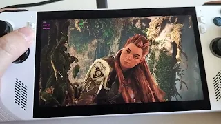 Asus ROG Ally 30W with AFMF ON. Horizon Zero Dawn Forbidden West 720p Medium with High Textures.