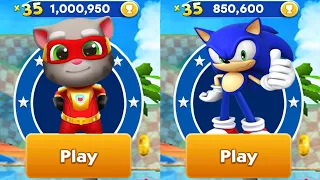 Sonic Dash vs Talking Tom Hero Dash All 32 Characters Unlocked Android Gameplay