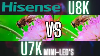 HISENSE U7K VS U8K MINI-LED SIBLING BATTLE!