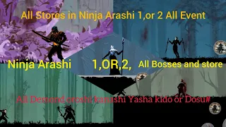 Ninja Arashi 1, or 2, Store All Bosses All chapter Boss full store and All Demond finished #ninja #