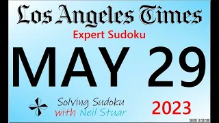 LA Times  Expert Sudoku, May 29, 2023