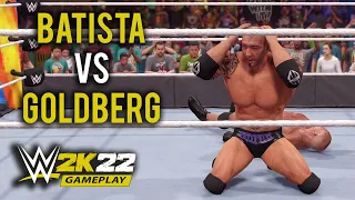 Batista vs Goldberg Extreme Rules Match | Kickout Mela WWE 2k22 Gameplay Full Match