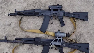 AUTOMATICAL RIFLE  AK-104 7,62*39 BLANK REVIEW AND SHOOTING