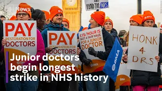 NHS strikes: Services under pressure as junior doctors begin longest ever strike action