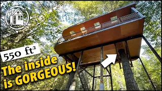 Their gorgeous treehouse home is 35 feet up in the air!