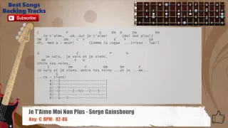 🎻 Je T'Aime Moi Non Plus - Serge Gainsbourg Bass Backing Track with chords and lyrics