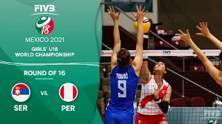 SRB vs. PER - Round of 16 | Full Game | Girls U18 Volleyball World Champs 2021