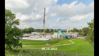 Zeitraffer der Baustelle der Leitstelle Nord 21.04.2021 bis 22.05.2022.