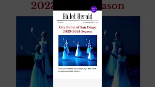 BALLET NEWS 🌟 City Ballet of San Diego 2023-2024 Season