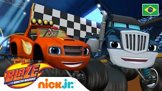 Blaze contra o Esmagador na corrida pelo campeonato | Blaze e os Monster Machines