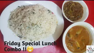 Hyderabadi Baghara khana ,Daalcha, phalli Ka Sukha salan !! Friday lunch combo !!