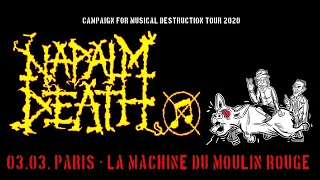 NAPALM DEATH  Live Paris  La Machine du Moulin Rouge  03 03 2020