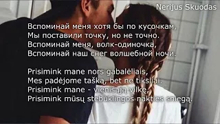 [lyrics] Вспоминай меня... ❤ [Волк-одиночка!] [LIETUVIŠKAI!]