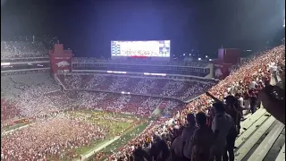 Arkansas vs Texas 9-11-2021 fans storm the field after the win! Ark 40 Texas 21