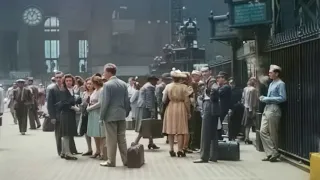 Old Pennsylvania Station, New York City.1945 [COLORIZED]