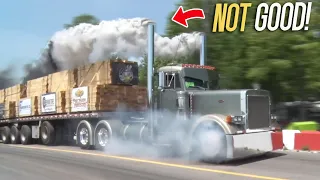 KABOOM... Semi Truck DESTROYS TURBO & catches FIRE (120,000 lb LOAD)