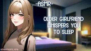 [ASMR] [ROLEPLAY] ♡older girlfriend whispers you to sleep and holds you♡ (binaural/F4A)