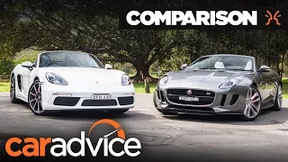 2016 Porsche Boxster S v Jaguar F-Type V6 S comparison | CarAdvice