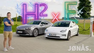 Wasserstoff oder Elektroauto - der Vergleich: Toyota Mirai VS Tesla Model 3 - was ist die Zukunft?