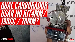 Qual Carburador Usar no Kit4mm; Kit190cc e Kit 70mm? - FULLPRO I Star Preparações