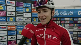 Christina Schweinberger - Interview at the finish - Women's Glasgow UCI World Championships 2023