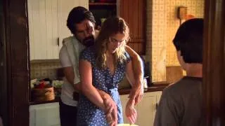 "Labor Day" Stars Josh Brolin and Kate Winslet Make a Peach Pie (Behind the Scenes)