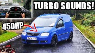 FASTER THAN YOU THINK! 450HP VW CADDY 2.0TFSI SWAP STREET DRIVE POV