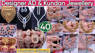 Latest Premium Designer AD & Kundan Jewellery Collection 2024 | New Bridal Jewellery Arrival Delhi