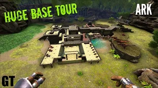 Huge Solo BASE TOUR - Hidden Lake Build - ARK: Survival Evolved