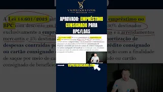 APROVADO: Empréstimo Consignado para BPC/LOAS