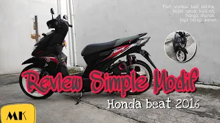 MODIFIKASI SIMPLE HONDA BEAT 2016 | ONGKOS MURAH MERIAH