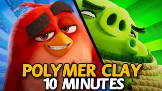 The Angry Birds 2 Leonard And Red Polymer Clay Modeling - Kolczyki z Modeliny