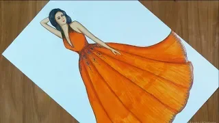 Fashion Illustration Painting | Easy drawing for beginners