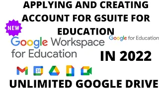 HOW TO SIGN UP FOR GOOGLE WORKSPACE FOR EDUCATION ACCOUNT FOR FREE IN 2022 | UNLIMITED GOOGLE DRIVE