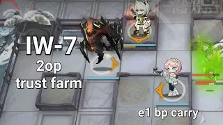 Arknights IW-7 2op trust farm