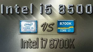 i5 8500 vs i7 8700K Benchmarks | Gaming Tests Review & Comparison