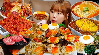 Sub)Real Mukbang-Legendary Eating Show For Hungry You🍱 Spicy Noodles, Seafood, Crab🔥 ASMR KOREANFOOD