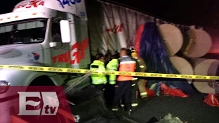 Accidente en la México-Cuernavaca deja un muerto y 17 heridos/ Vianey Esquinca
