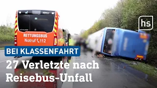 27 Verletzte bei Klassenfahrt: Marburger Schüler nach Reisebus-Unfall unter Schock | hessenschau