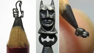 Artist creates sculptures out of pencil lead - скульптуры из грифеля (графита) карандашей