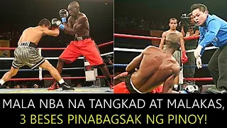 Mala NBA na Tangkad at Malakas, 3 Beses Pinabagsak ng Pinoy Boxer!