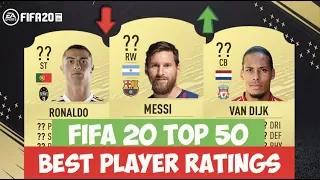 FIFA 20 | TOP 50 BEST PLAYER RATINGS! FT MESSI, RONALDO, VAN DIJK & MORE! (FIFA 20)