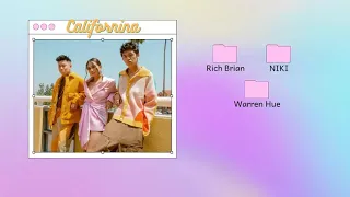 Vietsub | California - Rich Brian, NIKI & Warren Hue | Lyrics Video