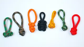 7 вариантов легких бегунков для молнии из паракорда / 7 Paracord Easy Zipper Pulls